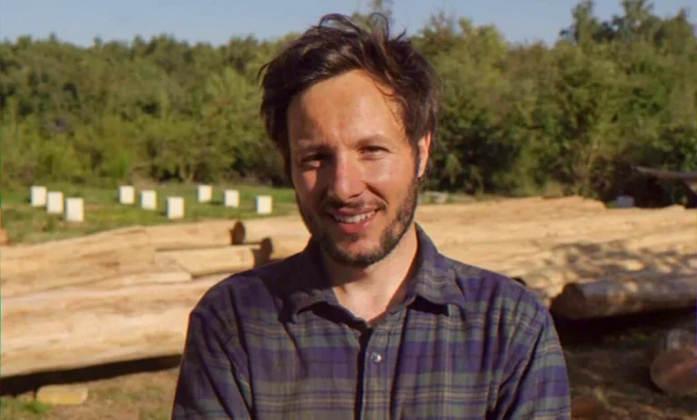 musician building a cabin refuge to compose and prioritise family life