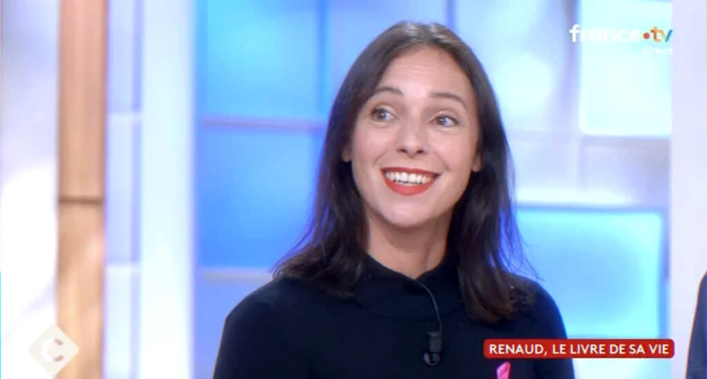 TV interview still for upcoming biography about a French singer