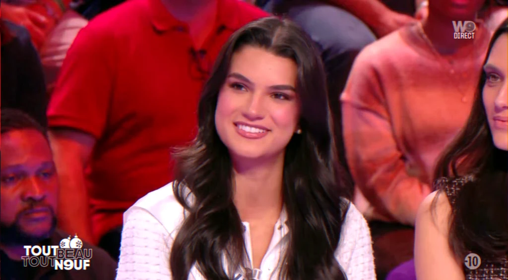 Live television interview addressing rumors involving a Miss France contestant