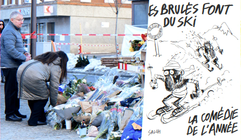 Crans‑Montana incendie : plainte pour caricature jugée insensible