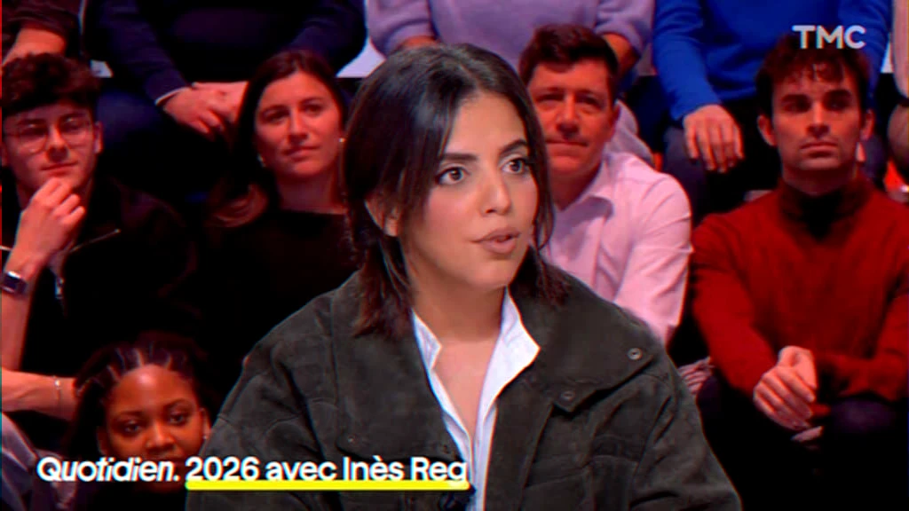 TV interview on Quotidien about a comedian seeking inner peace and promoting her show On est ensemble