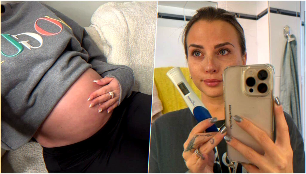 Annonce de grossesse et message d'acceptation du corps après prise de 10 kilos