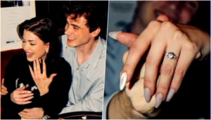 French content creator engagement announced after a romantic London proposal