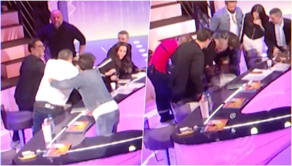 Vidéo d'une altercation sur un plateau télé ayant entraîné une hospitalisation