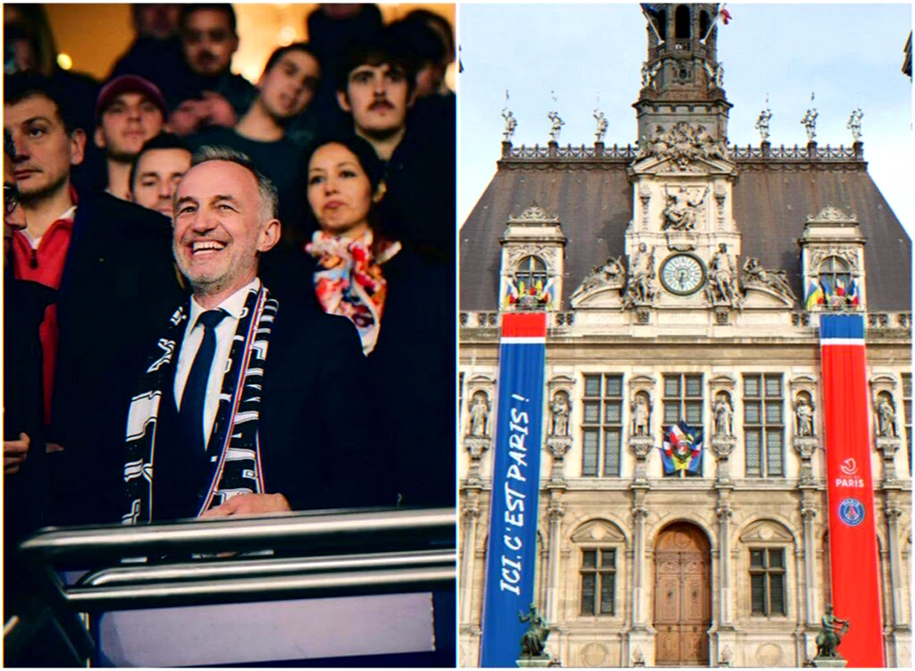 Paris mayor backs local football club with Hôtel de Ville banners ahead of semi-final