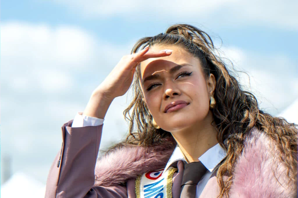 Editorial image for article on a political photo controversy involving a national pageant winner