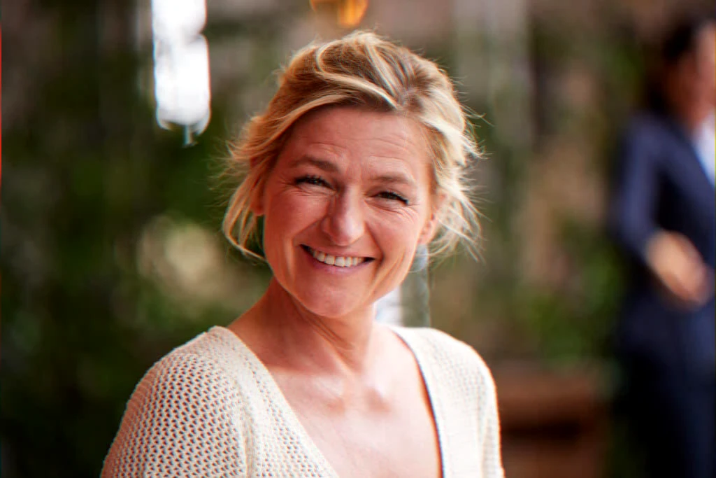 Television presenter in Paris balancing on-screen work and family life