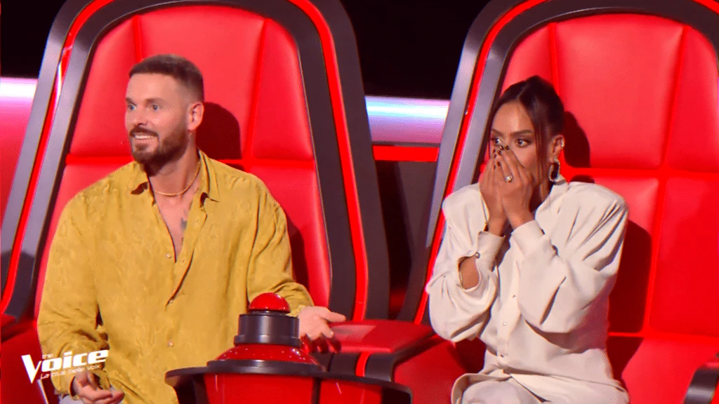 The Voice blind audition — emotional reaction from the judging panel during a contestant's performance