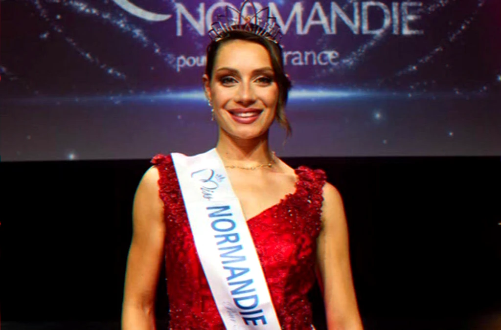 Miss Normandie 2026 sash and crown at Caen ceremony